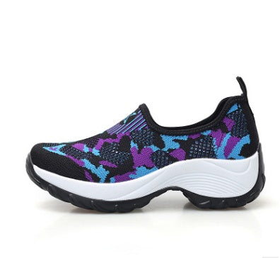 SOCKFIT™ basket chaussette femme — profil gauche, semelle plateforme caoutchouc
