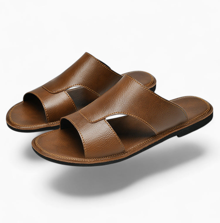 VITARELLO™ - Claquettes Confort Homme Cuir – Découvrez le Luxe et le Bien-Être