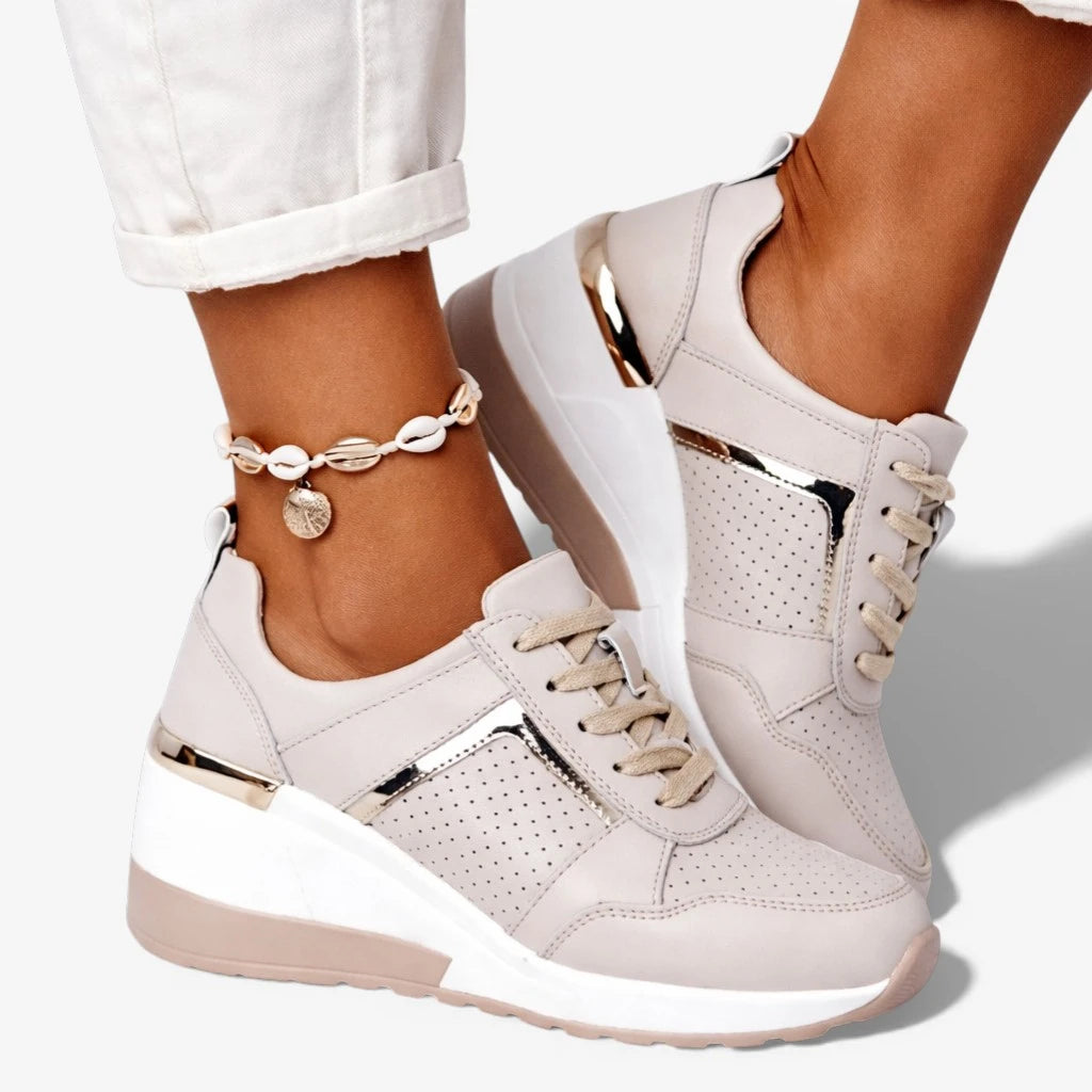 ELYORA™ -Basket femme compensee au design stable et polyvalent