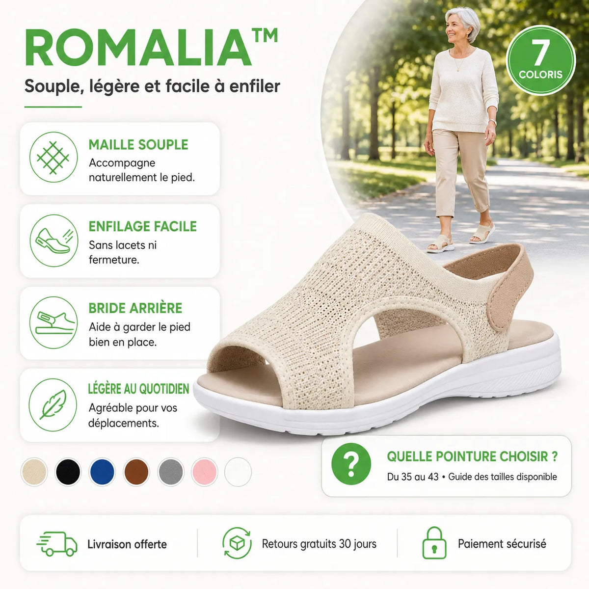 ROMALIA™ – Chaussure Orthopédique Souple Femme