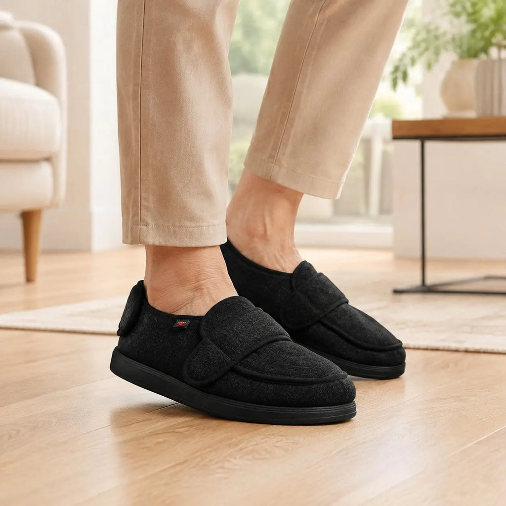 AMPELIO™ chaussons pour pieds larges et gonflés portés