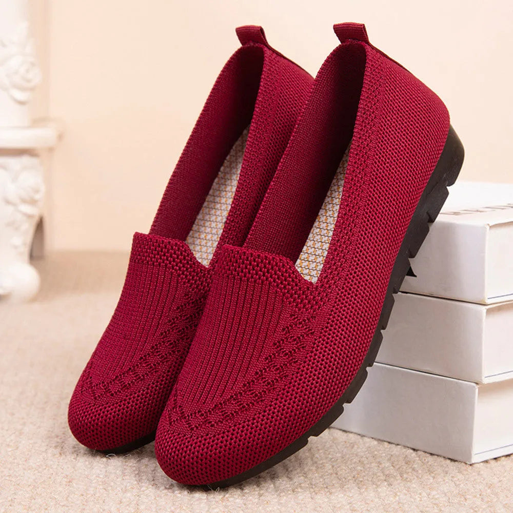 Chaussures Pieds Larges Légères Slip-On - Baskets Confortables Respirantes Pour Marche Et Travail