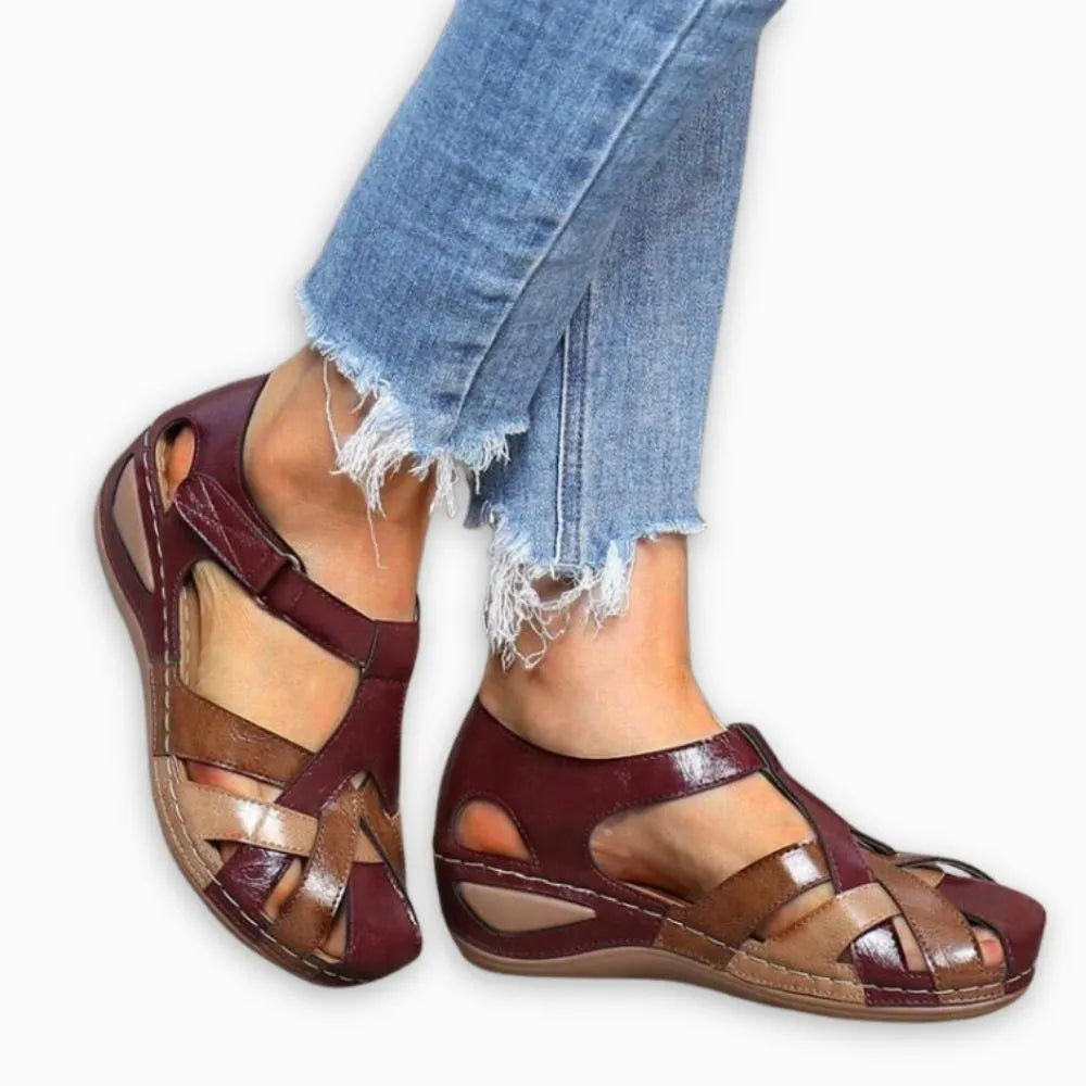 AURELIA™ - Chaussure femme sandale compensée – Élégance & Confort Inégalés