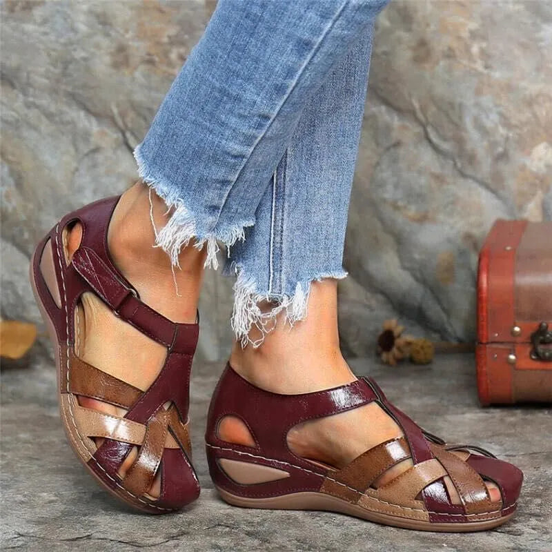 AURELIA™ - Chaussure femme sandale compensée – Élégance & Confort Inégalés Image