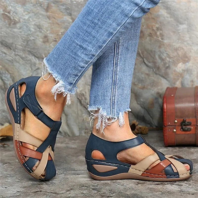 AURELIA™ - Chaussure femme sandale compensée – Élégance & Confort Inégalés Image