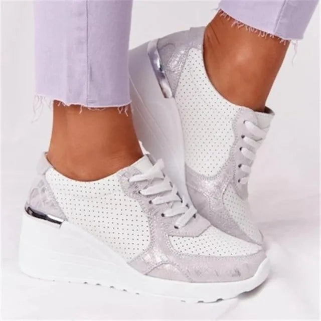 ELYORA™ - Basket femme compensée – Élégance & Confort à Chaque Pas