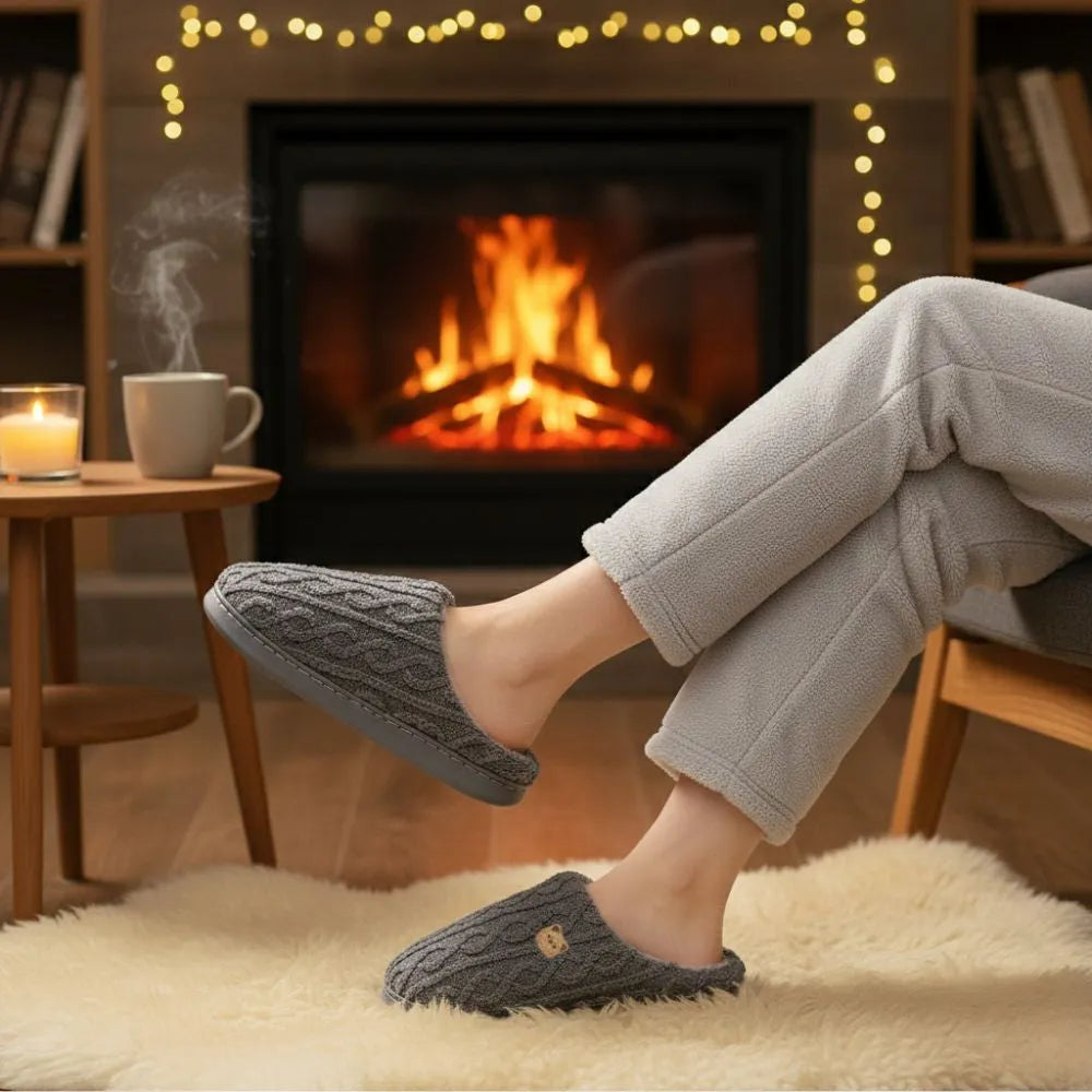 COCOONI™ - Pantoufle hiver femme : confort ultime, chaleur douce et style cocooning