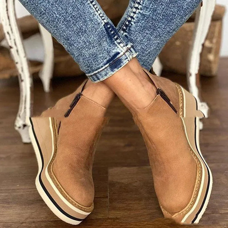 LYRONA™ - Bottine compensée femme : Élégance et confort pour sublimer vos pas