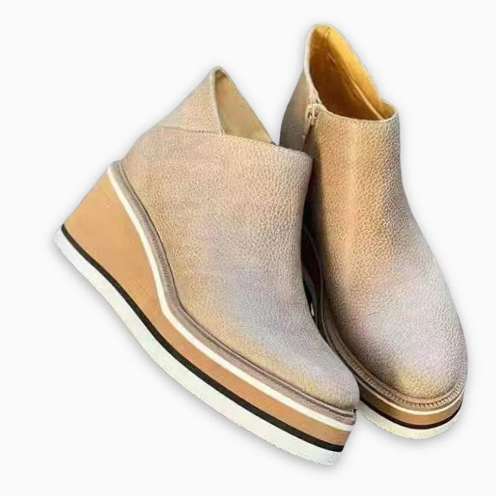 LYRONA™ - Bottine compensée femme : Élégance et confort pour sublimer vos pas