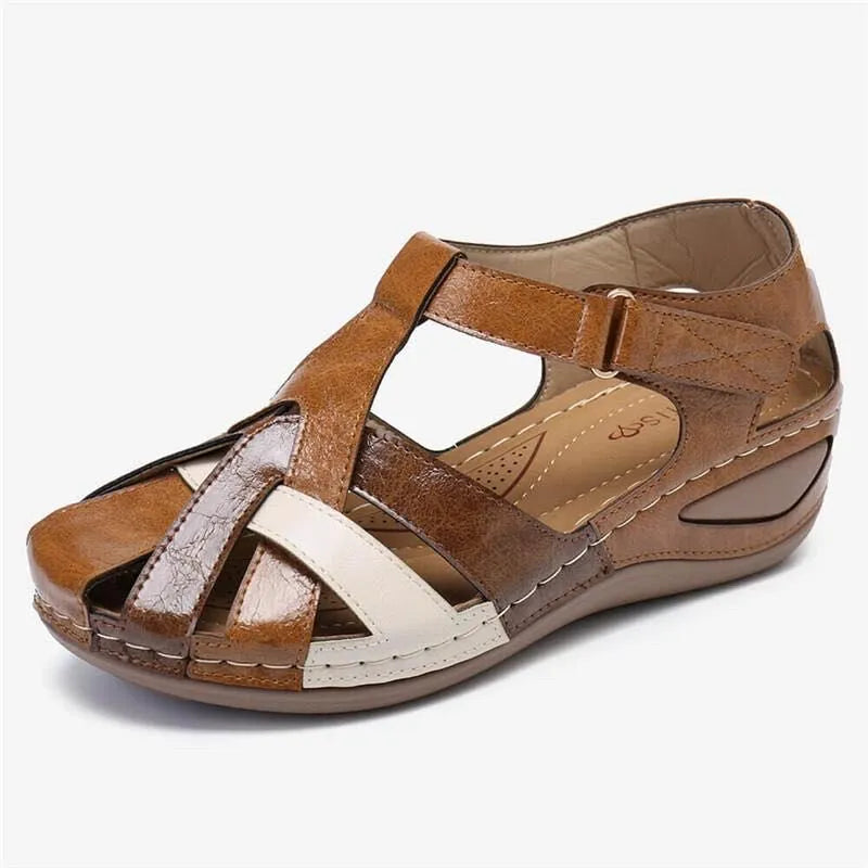 AURELIA™ - Chaussure femme sandale compensée – Élégance & Confort Inégalés