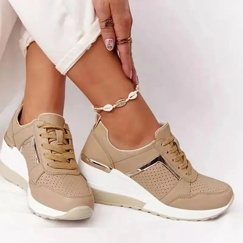 ELYORA™ - Basket femme compensée – Élégance & Confort à Chaque Pas Image