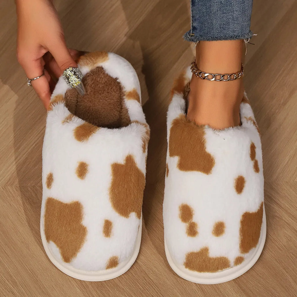 COWZY™ - Chausson Vache Femme – Chaleur & Confort Cocooning