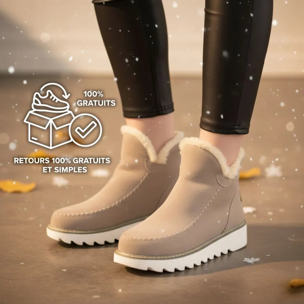 NORDÉA™ - Bottines Suede Femme Antidérapantes – Confort & Style Inégalés !