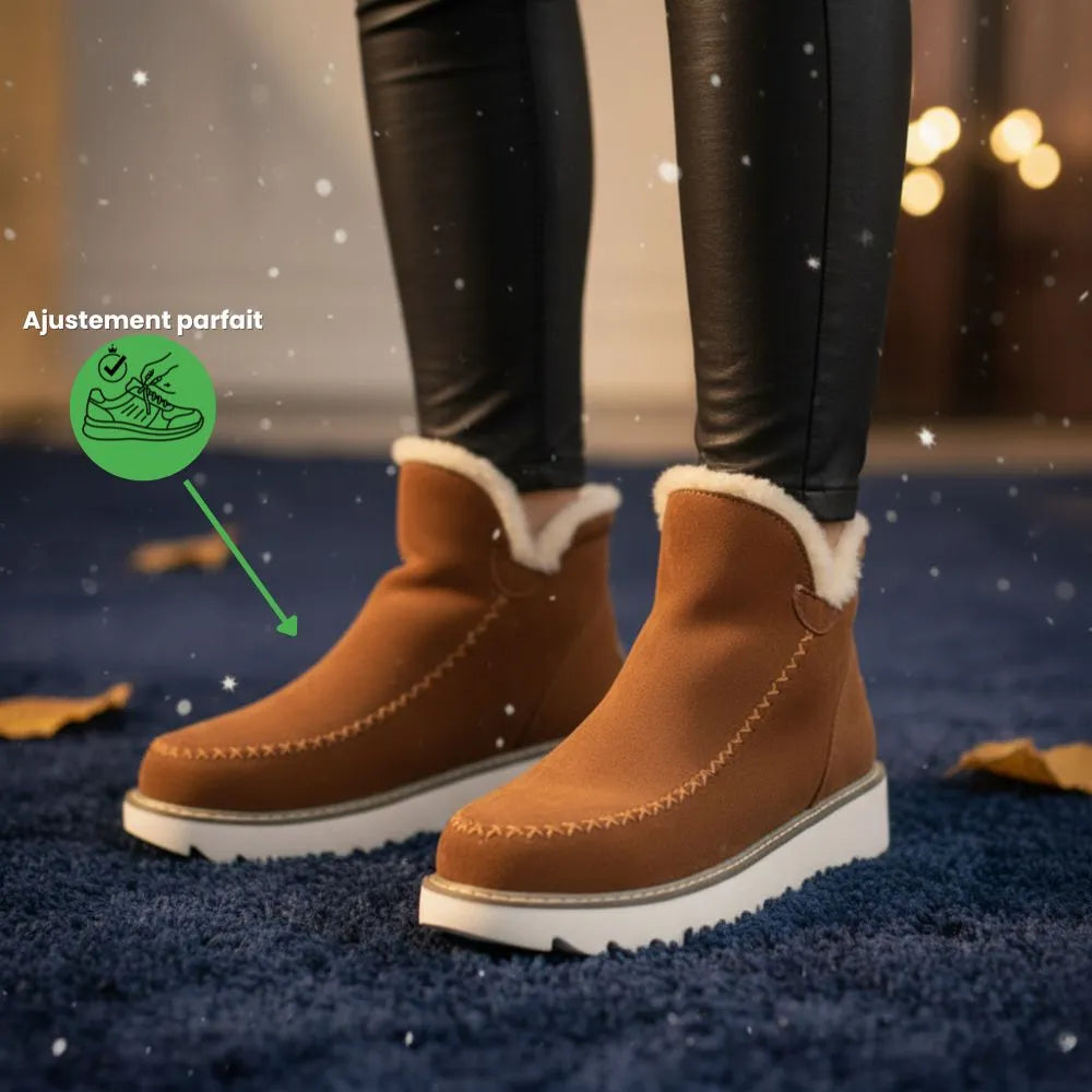 NORDÉA™ - Bottines Suede Femme Antidérapantes – Confort & Style Inégalés !