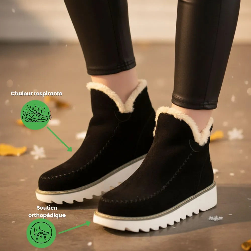 NORDÉA™ - Bottines Suede Femme Antidérapantes – Confort & Style Inégalés !