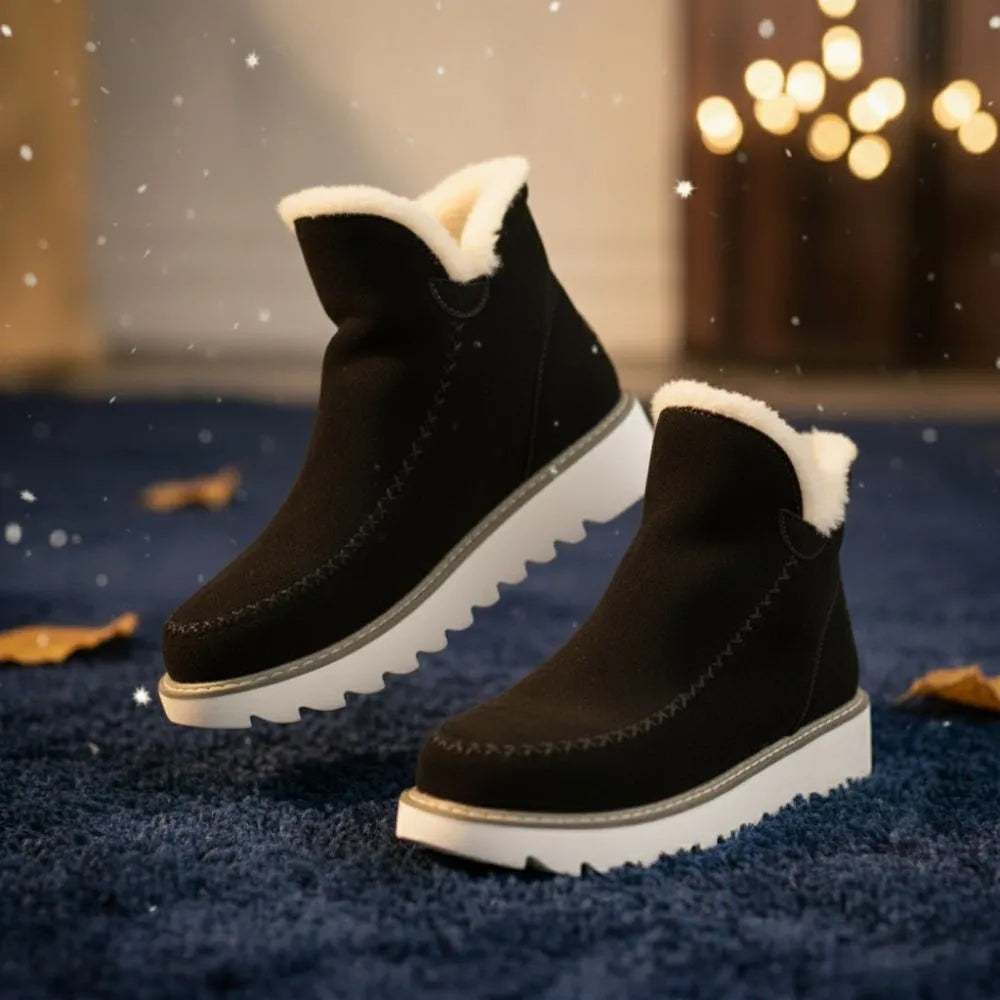 NORDÉA™ - Bottines Suede Femme Antidérapantes – Confort & Style Inégalés !