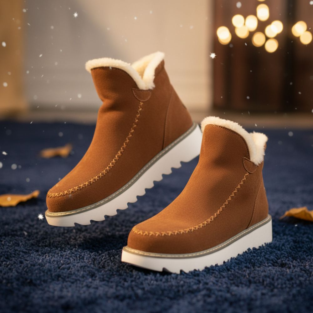 NORDÉA™ - Bottines Suede Femme Antidérapantes – Confort & Style Inégalés ! Image