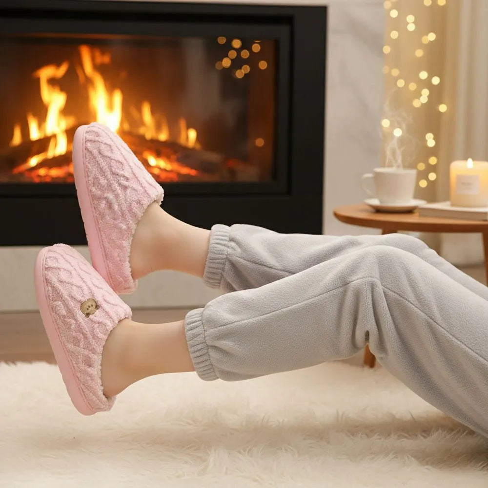 COCOONI™ - Pantoufle hiver femme : confort ultime, chaleur douce et style cocooning