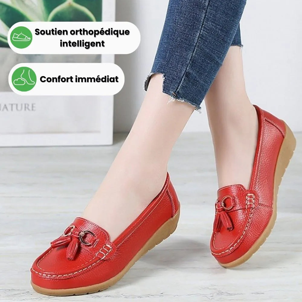 SERELA™ - mocassin femme cuir tres souple - Confort Absolu & Élégance Garantie