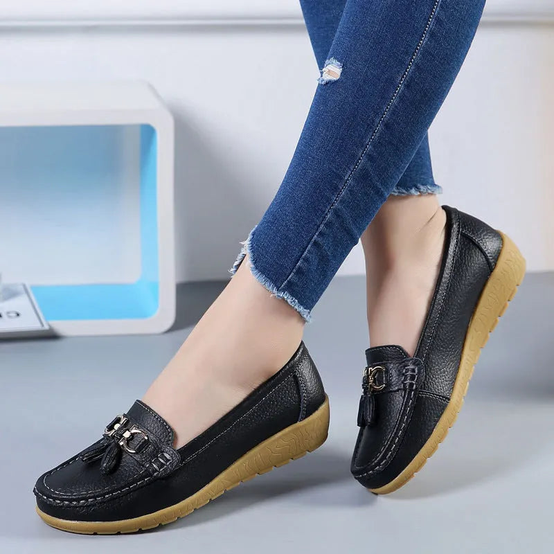 SERELA™ - mocassin femme cuir tres souple - Confort Absolu & Élégance Garantie