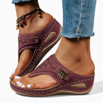 SOLENA™ - Sandales compensées confortables en cuir pour femmes – Élégance et bien-être garantis