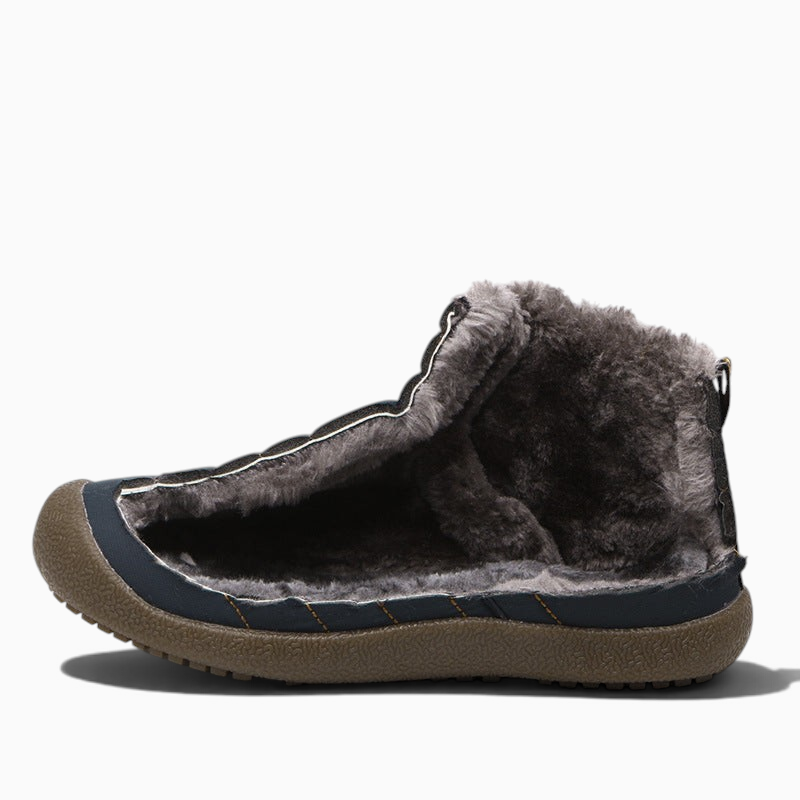 Chaussure homme Orthopodys NIVALOR noire matelassée avec doublure en fausse fourrure et semelle antidérapante