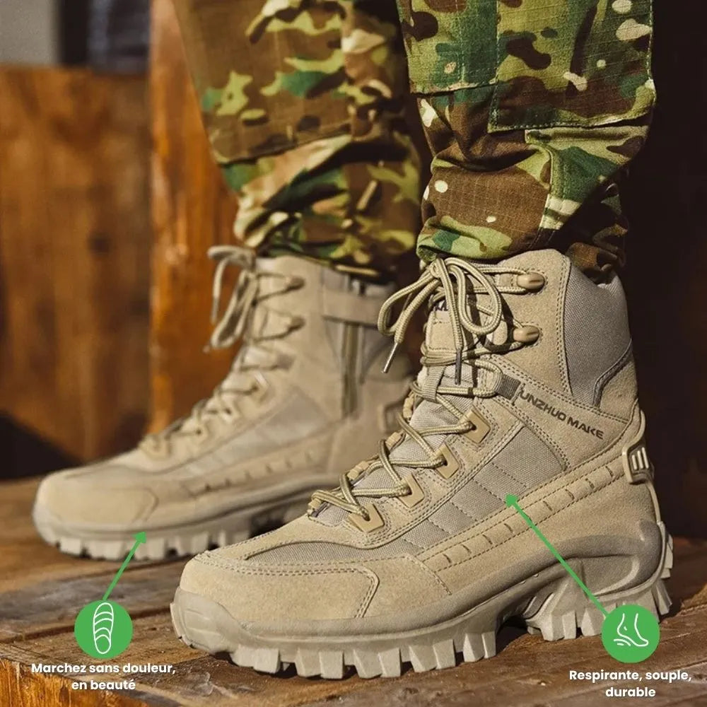 FORTRAX™ - Botte militaire homme : robustesse et style pour vos aventures