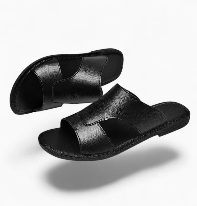 VITARELLO™ - Claquettes Confort Homme Cuir – Découvrez le Luxe et le Bien-Être Image