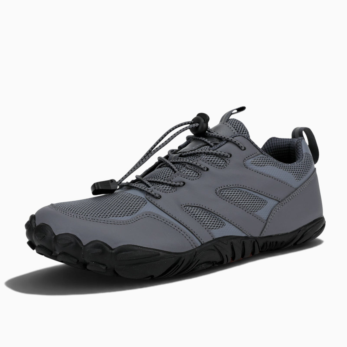 Chaussures de randonnée femme Orthopodys, marque exploitée par AIIBORI (SASU), grises en mesh respirant avec laçage rapide