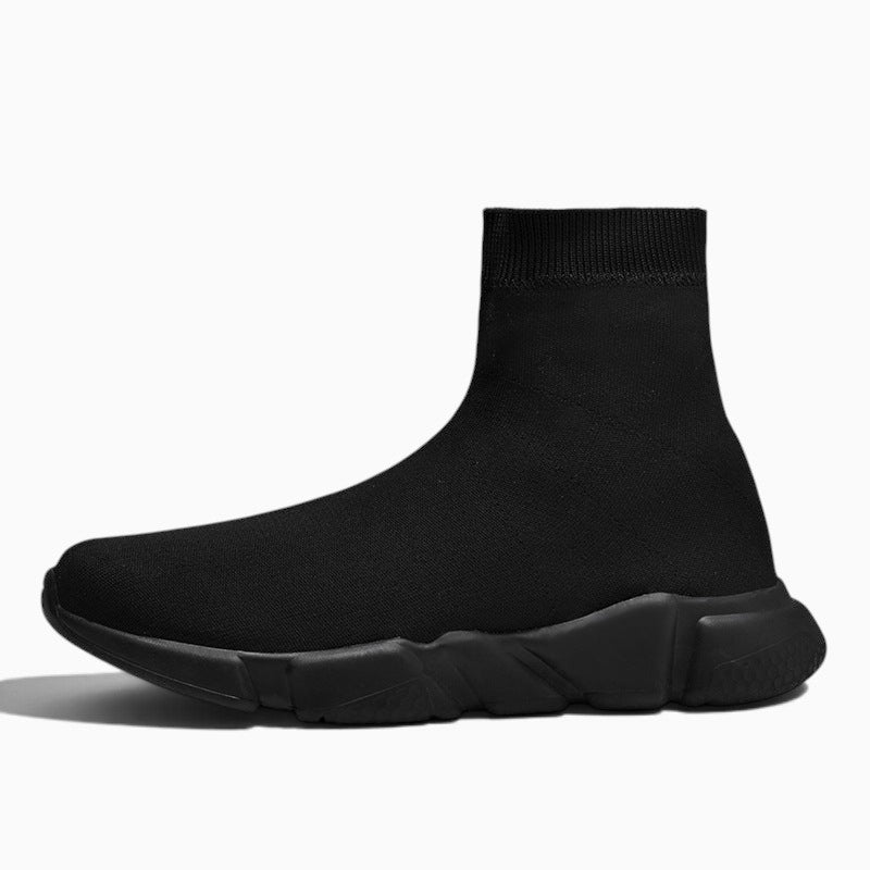 Basket chaussette femme Orthopodys, marque exploitée par AIIBORI (SASU), noire montante en maille sans lacets