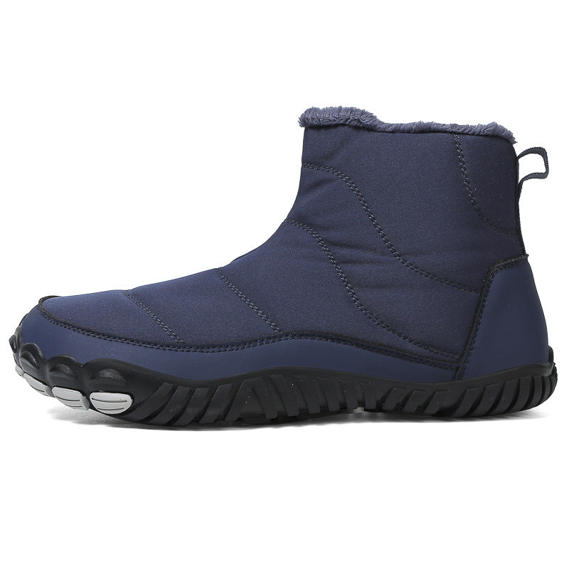 Boots neige femme Orthopodys, marque exploitée par AIIBORI (SASU), bleu marine matelassées avec doublure polaire chaude