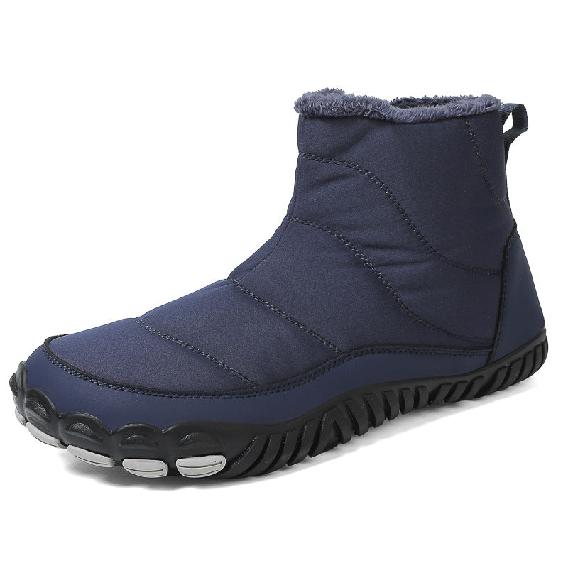 Boots neige femme Orthopodys, marque exploitée par AIIBORI (SASU), bleu marine matelassées avec doublure polaire