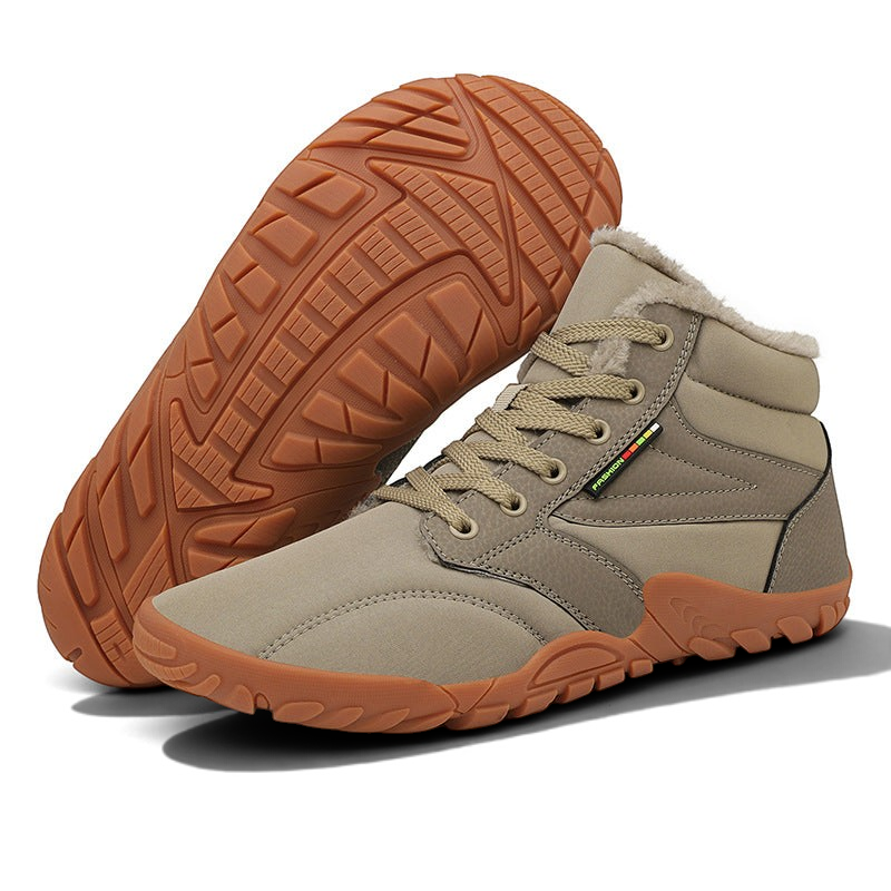 Chaussures neige homme Orthopodys, marque exploitée par AIIBORI (SASU) SKANDIA couleur sable, tige déperlante et fourrée
