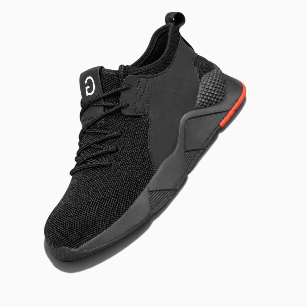 Chaussure de sécurité homme légère Orthopodys, marque exploitée par AIIBORI (SASU), noire en maille respirante style basket