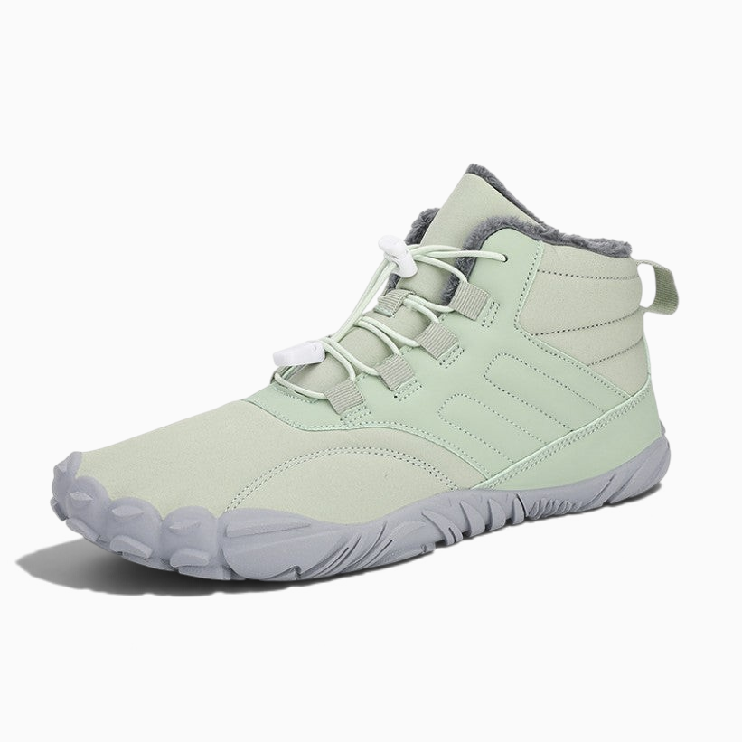 Chaussures NORDWEN™ Orthopodys, marque exploitée par AIIBORI (SASU), vert sauge, tige souple et col fourré chaud.