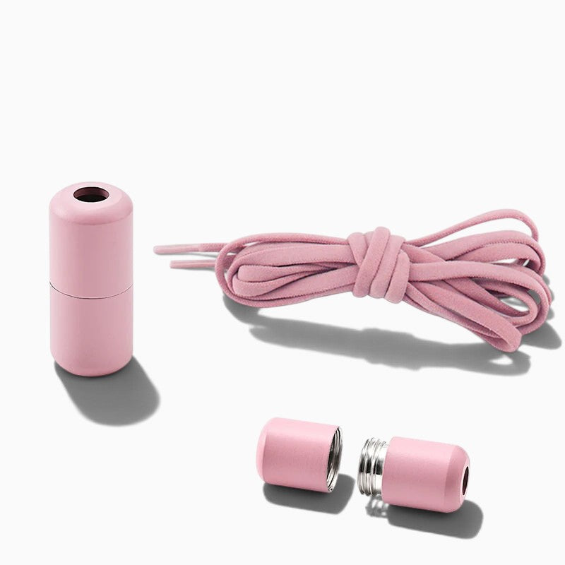 Lacet élastique plat rose LACÉO par Orthopodys, marque exploitée par AIIBORI (SASU) avec fermoir métallique vissable