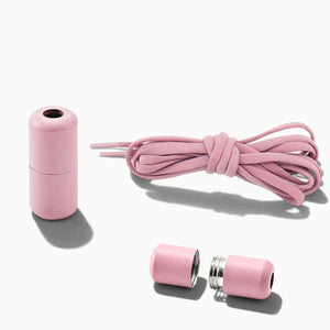 Lacet élastique plat rose LACÉO par Orthopodys, marque exploitée par AIIBORI (SASU) avec fermoir métallique vissable