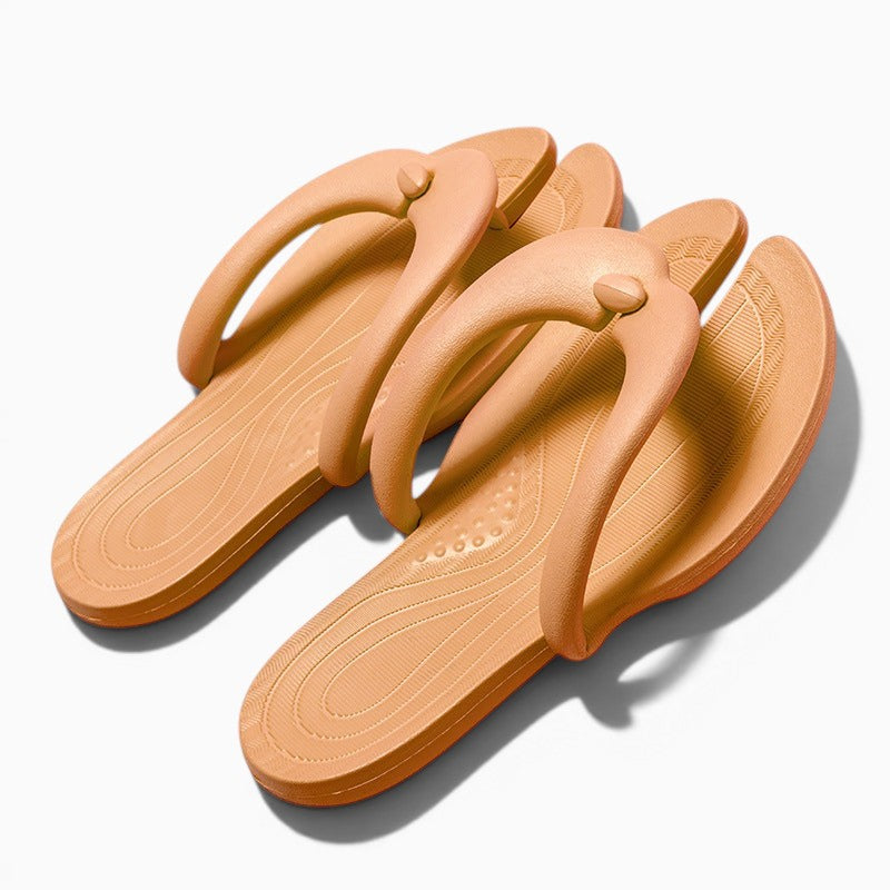 Tong femme confort Orthopodys SOLEIA en EVA beige, légère et antidérapante pour l'été