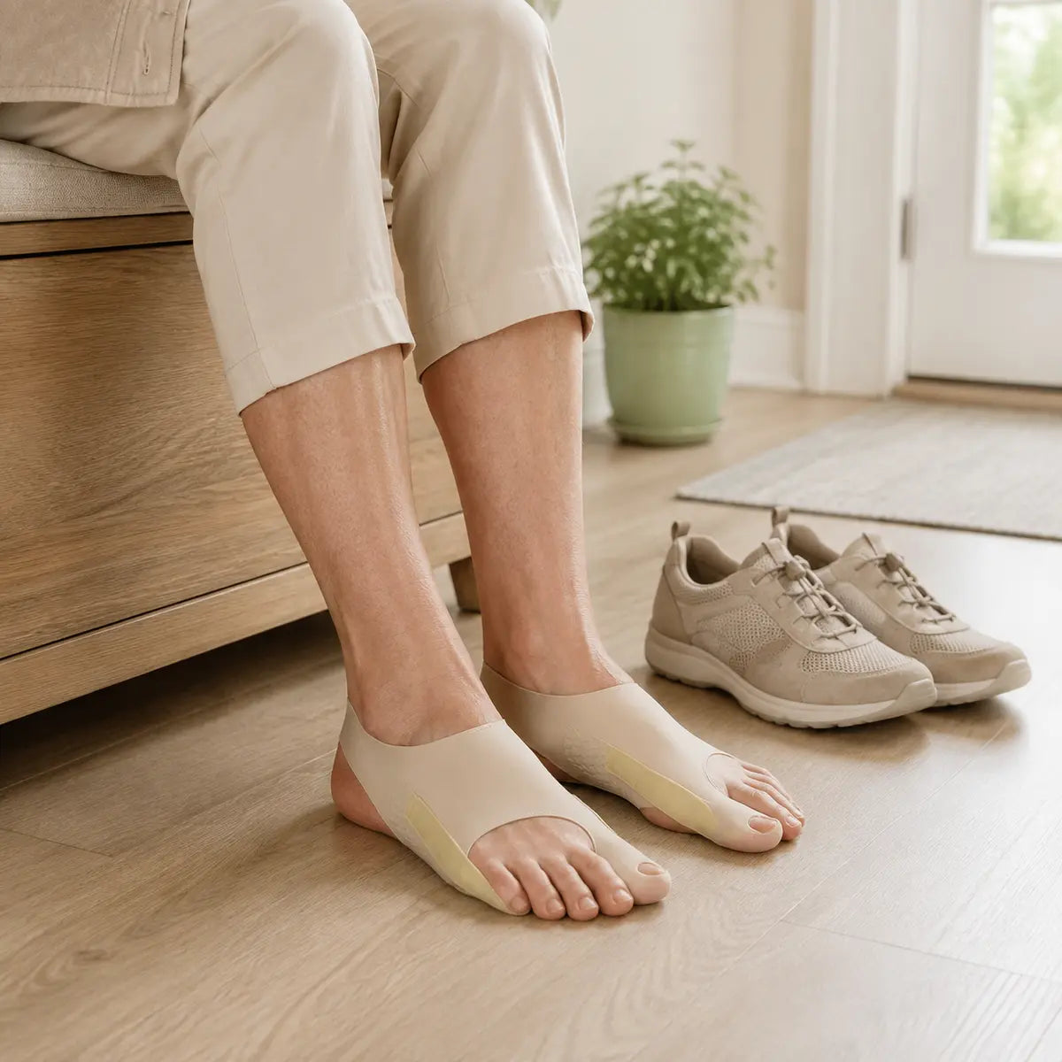 Chaussettes hallux valgus SOUVELIA avec chaussures de confort spacieuses Image