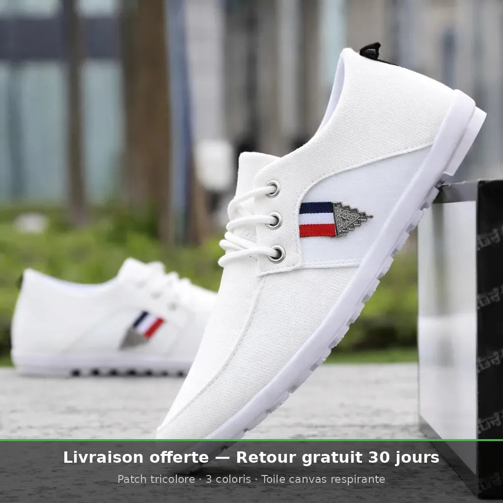 TRICOLORE™  -  basket homme en toile